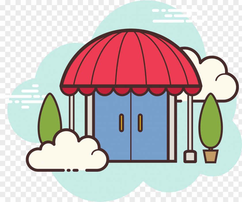 Building Hut Green Clip Art Pink Cartoon House PNG