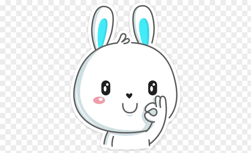 Rabbit Telegram Easter Bunny Sticker VKontakte PNG