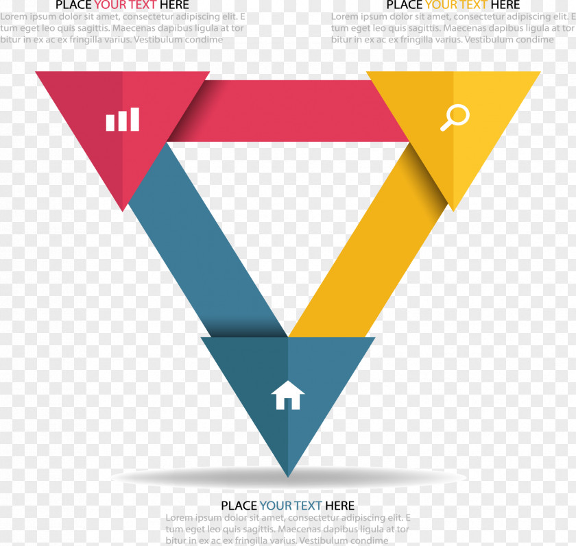 Triangle Puzzle Information Chart Infographic Icon PNG