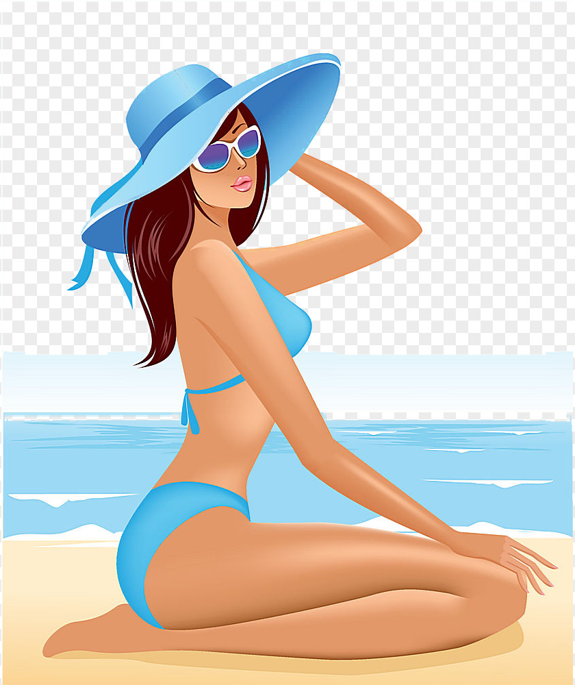 Headgear Leg Clothing Cartoon Bikini Swimwear Sun Tanning PNG