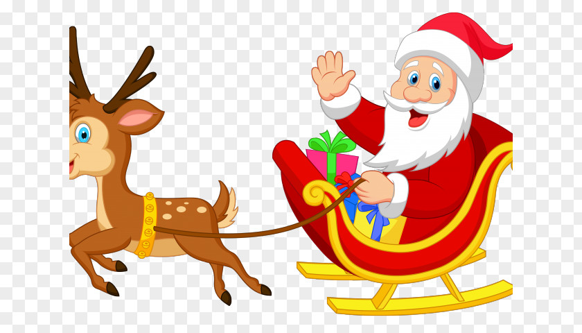Santa Claus Clip Art Rudolph Reindeer Illustration PNG