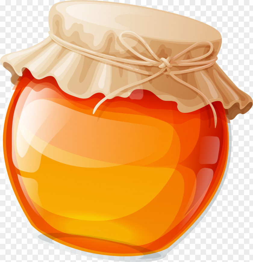 Cartoon Yellow Jar Marmalade Fruit Preserves Orange PNG