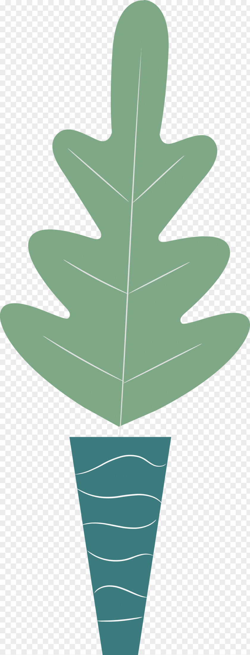 Leaf Angle Line Green M-tree PNG