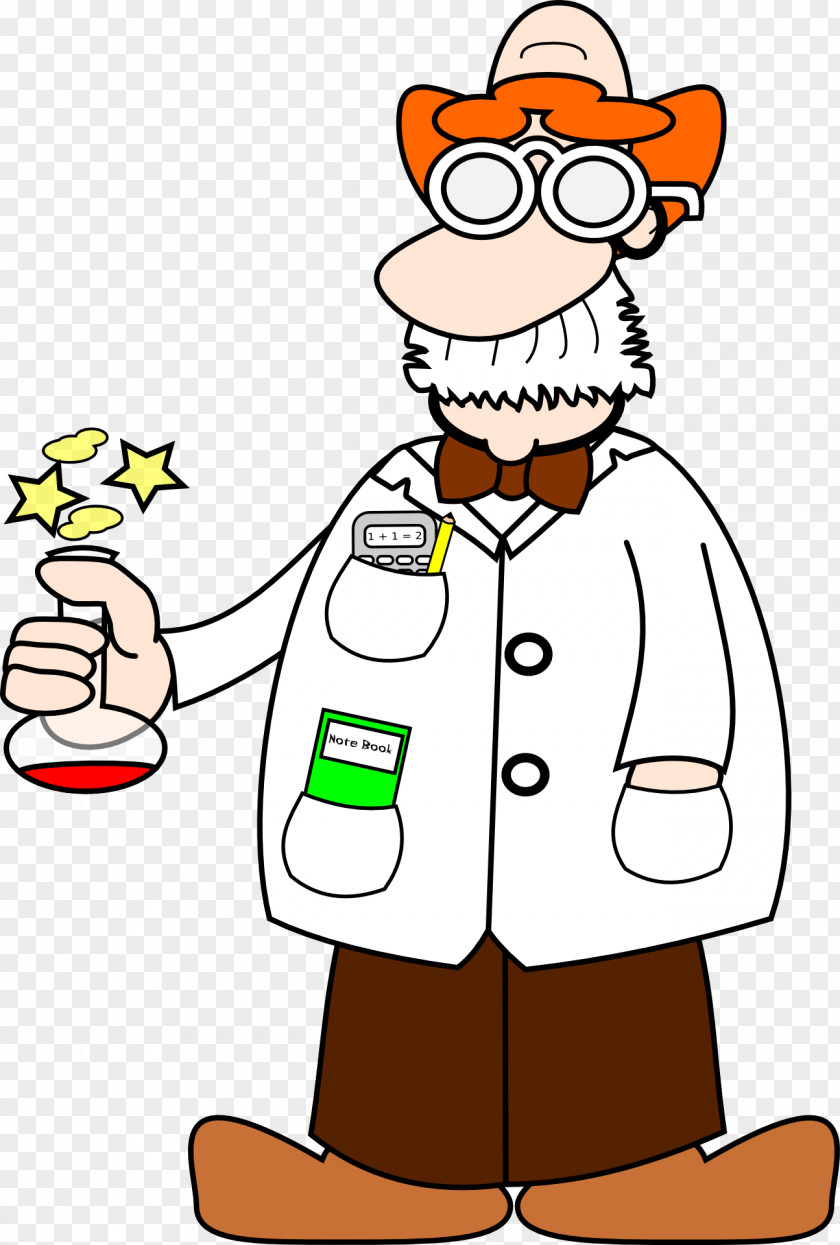 Professor Chemistry Laboratory Flasks Clip Art PNG