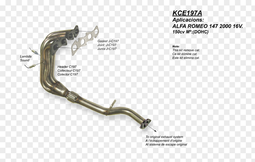 Alfa Romeo 164 Exhaust System Car 147 Tube Afrique PNG