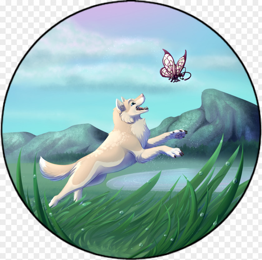 Fluttering Butterflies Canidae Dog Marine Mammal Cartoon PNG