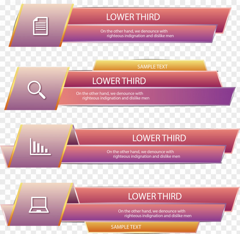 Gradient Pink Banners Web Banner Euclidean Vector PNG