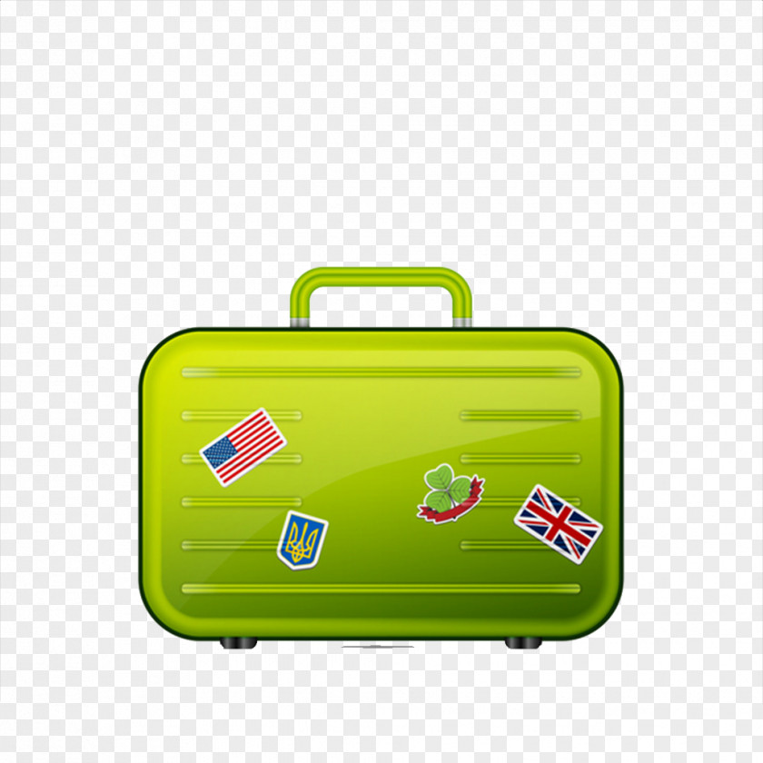Green Suitcase PNG