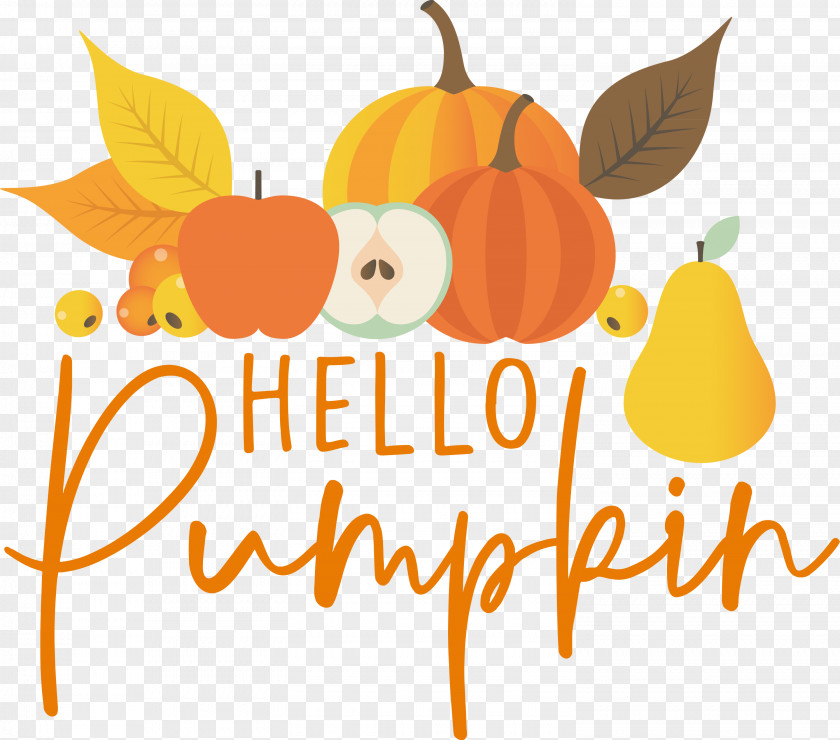 HELLO PUMPKIN Autumn Harvest PNG