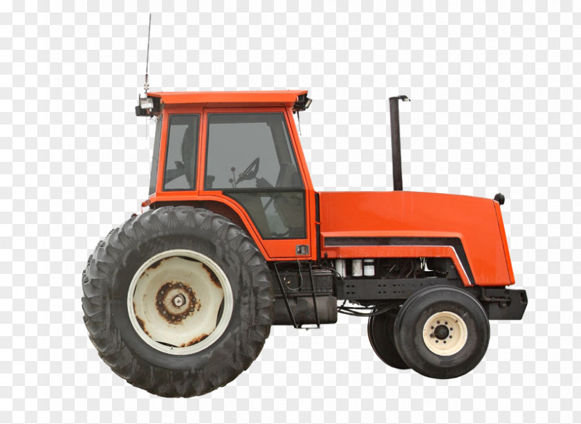 Orange Off-road Truck Head Tractor Farm Stock Photography Agricultural Machinery Agriculture PNG