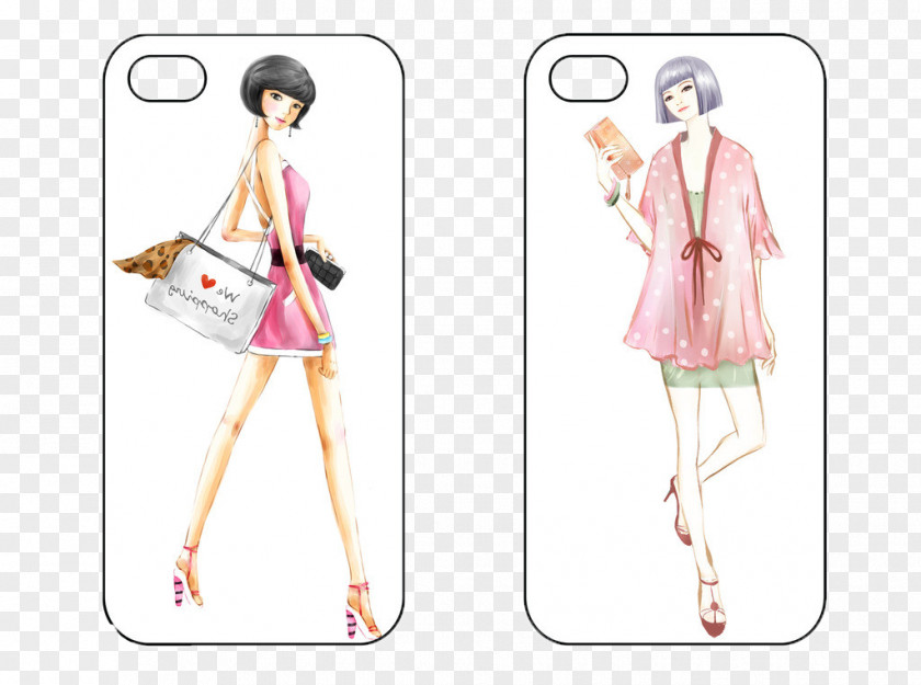 Couple Phone Case Slipper Woman Significant Other Shoe PNG