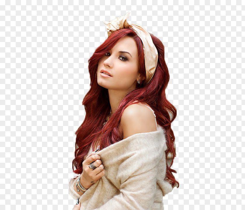 Demi Lovato Red Hair Human Color Hairstyle PNG