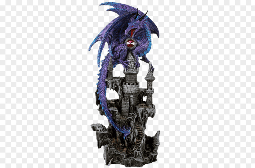 Dragon Chinese Statue Castle Figurine PNG