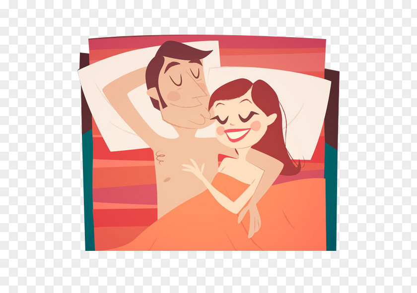 Sleeping Cartoon Couples Couple Clip Art PNG