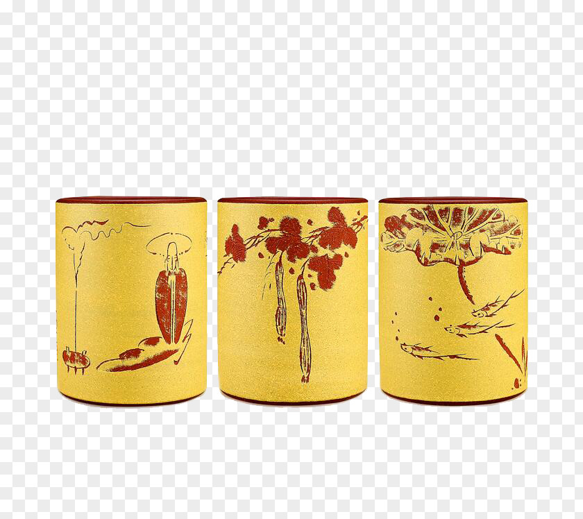 Yixing Tea Cup Yellow Brand Font PNG