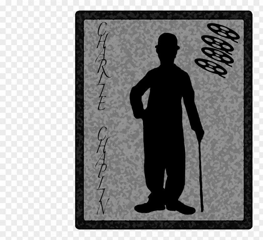 Charlie Chaplin Silhouette Illustrator Text Mosaic Portrait PNG