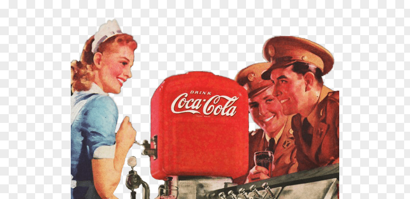 Coca Cola Vintage Advertising PNG Advertising, multicolored Drink Coca-Cola dispenser clipart PNG