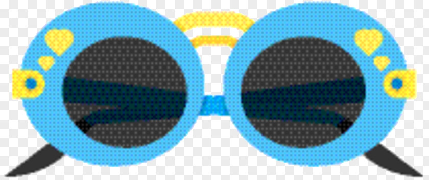 Electric Blue Goggles Sunglasses PNG