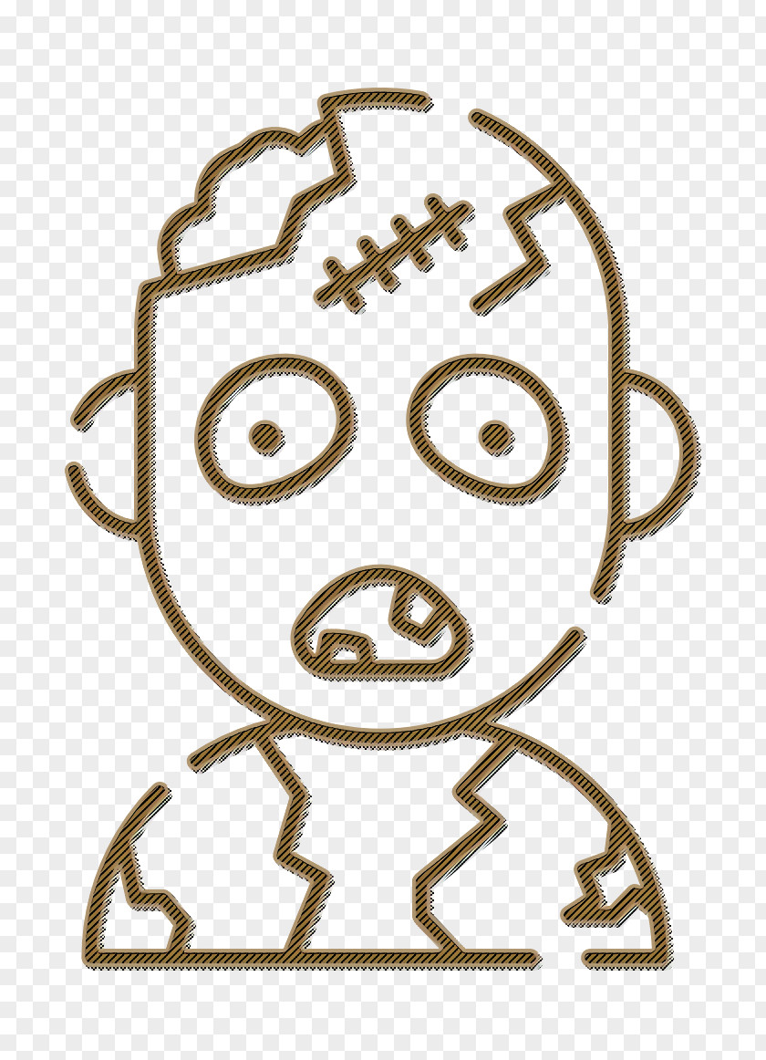 Line Art Head Creepy Icon Dead Halloween PNG