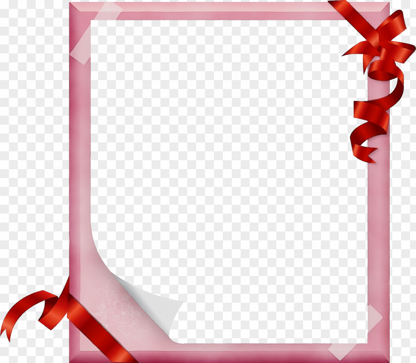 Ribbon Picture Frame Background Red PNG