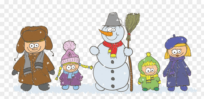 Snowman Drawing Vacation Stock Illustration Photography PNG