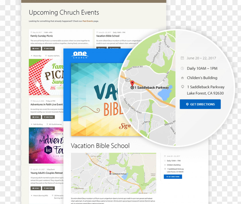 Church Concert Graphic Design Web Page PNG