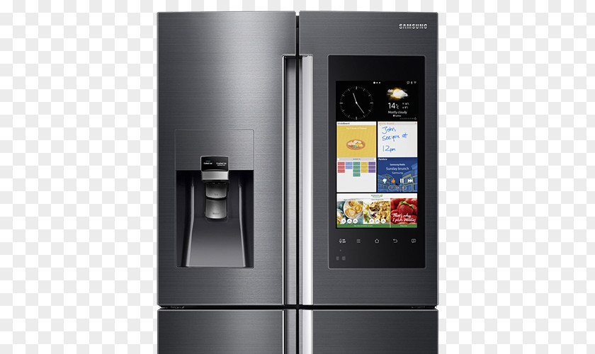 Refrigerator Internet Samsung Family Hub SRF671BFH2 Home Appliance PNG