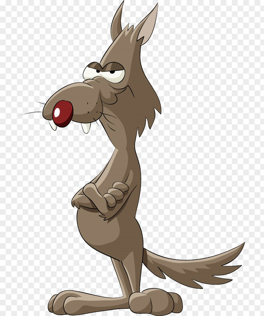 High Cold Wolf Gray Cartoon Illustration PNG