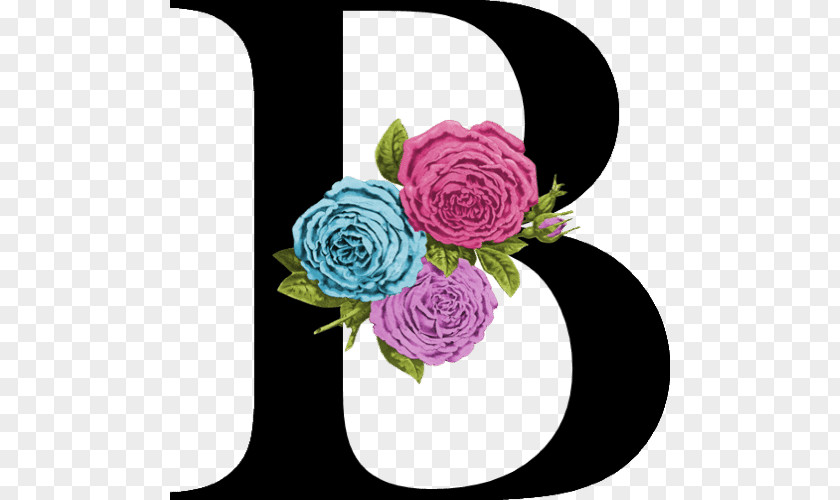 Design Garden Roses Letter Floral Logo Font PNG