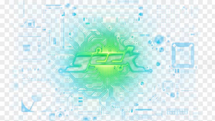 Green Technology Chip Integrated Circuit Graphic Design Wallpaper PNG