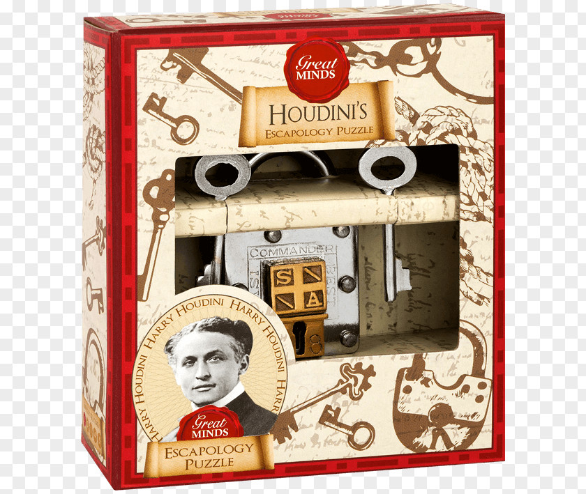 Houdini Lock Puzzle Escapology Brain Teaser Box PNG