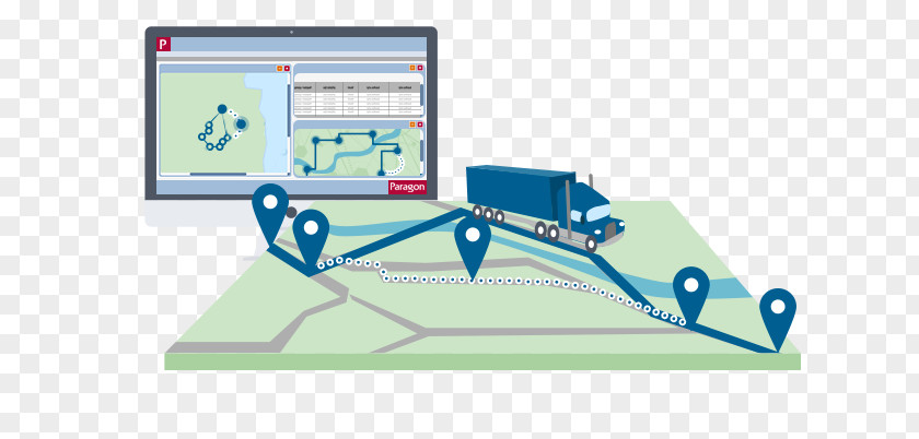 Truck Fleet Management Software Routing System PNG