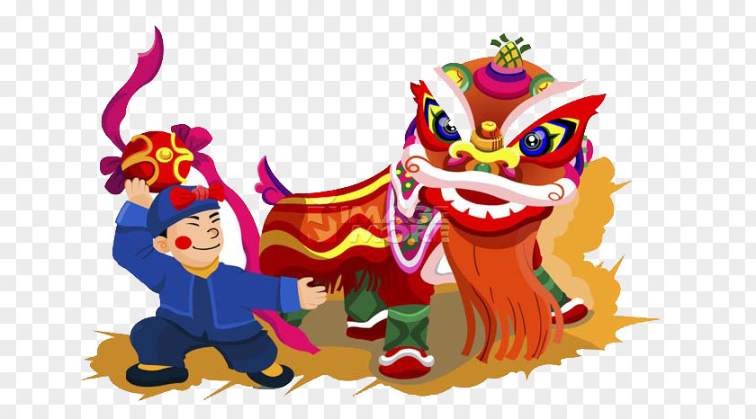 Chinese New Year Lion Dance Budaya Tionghoa PNG