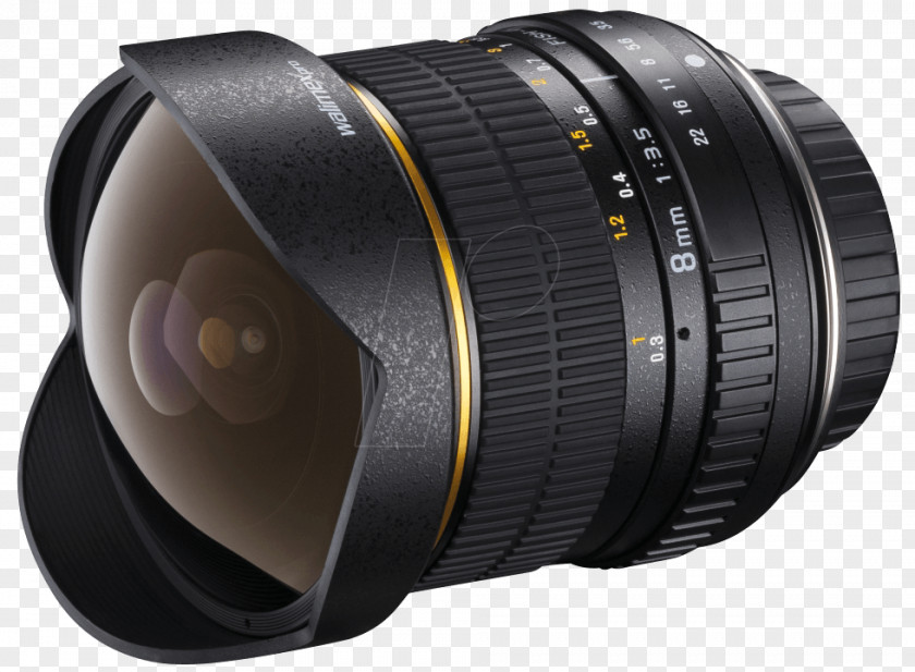 Fisheye Lens Canon EF Mount Samyang 8mm F/3.5 CS II Camera PNG