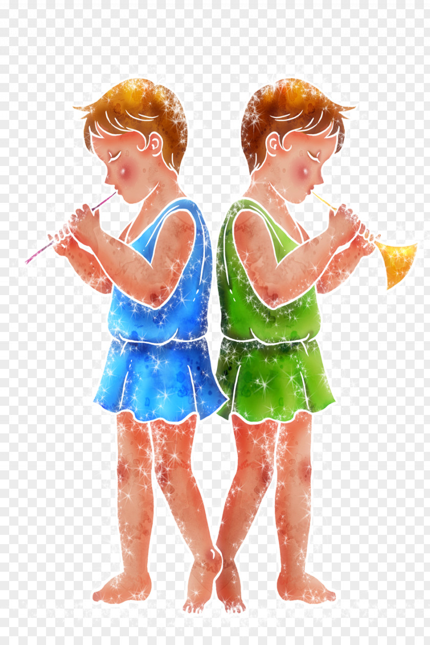 Gemini Twin Cartoon PNG