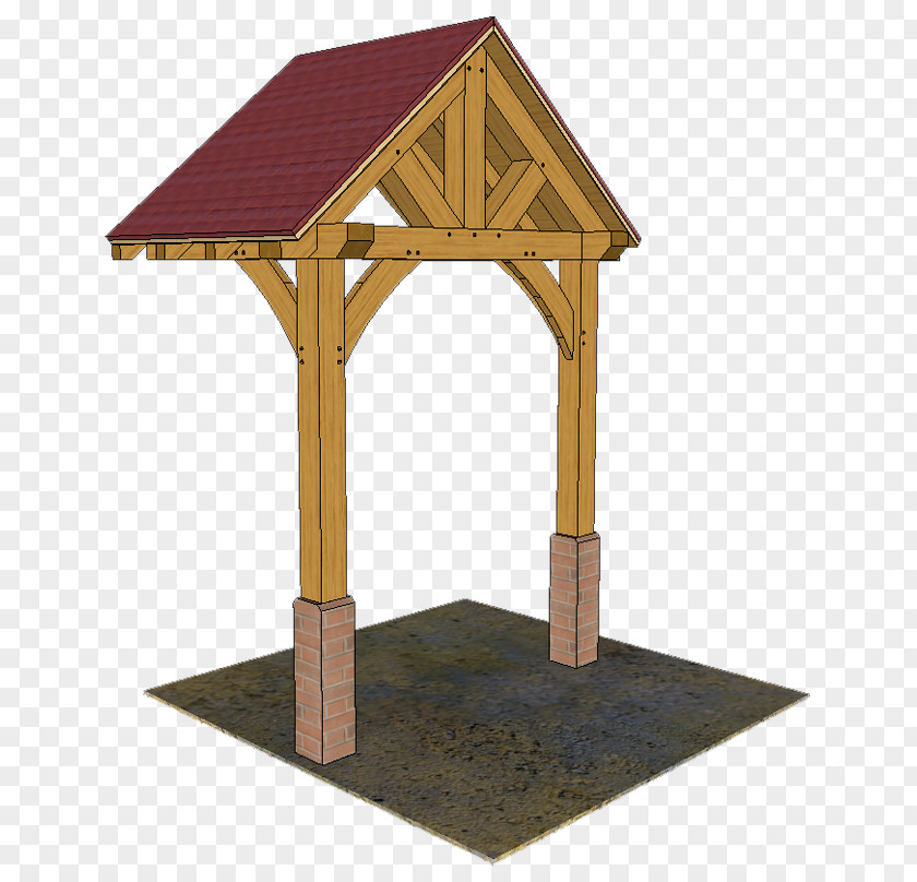 House Timber Roof Truss Framing Porch PNG