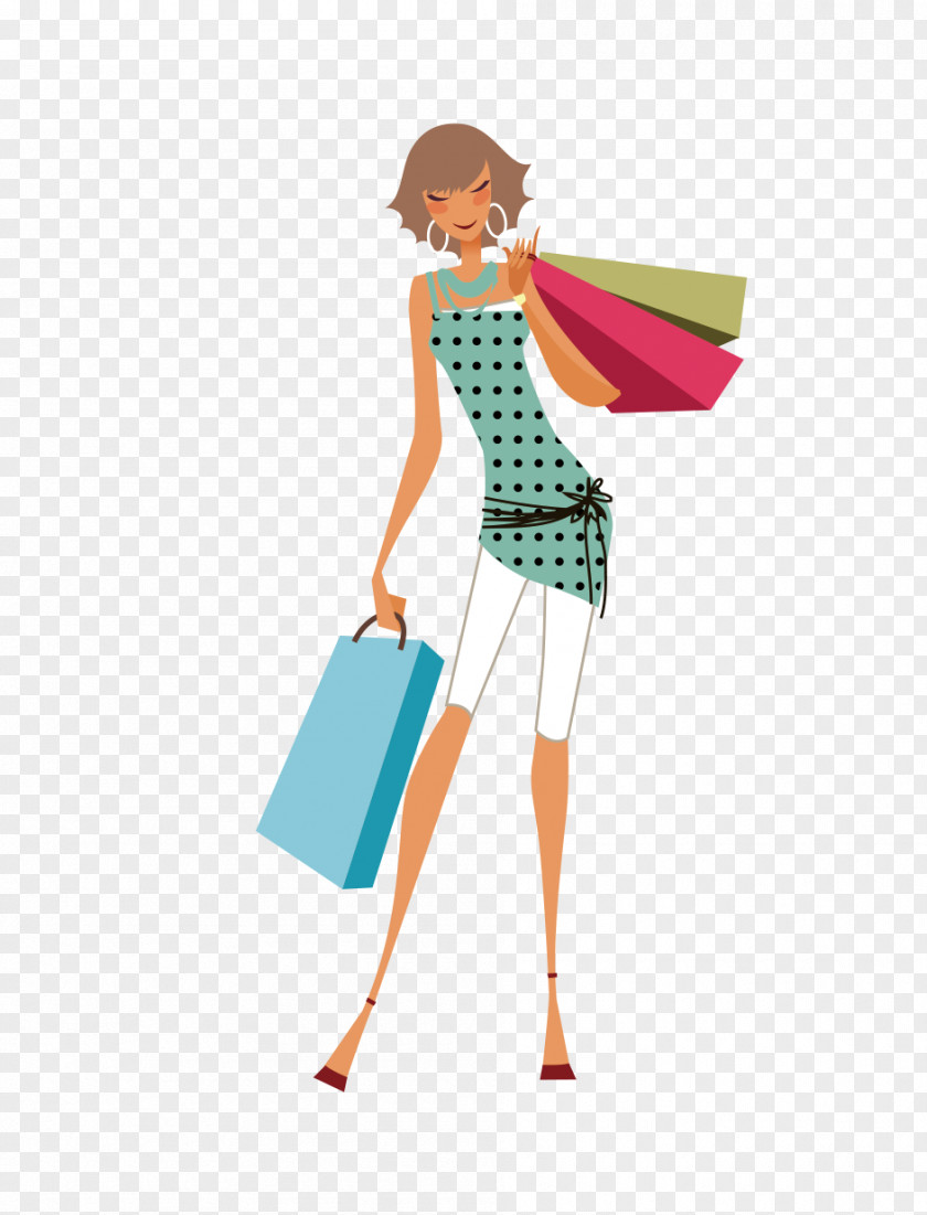 Shopping Woman Bag Centre PNG