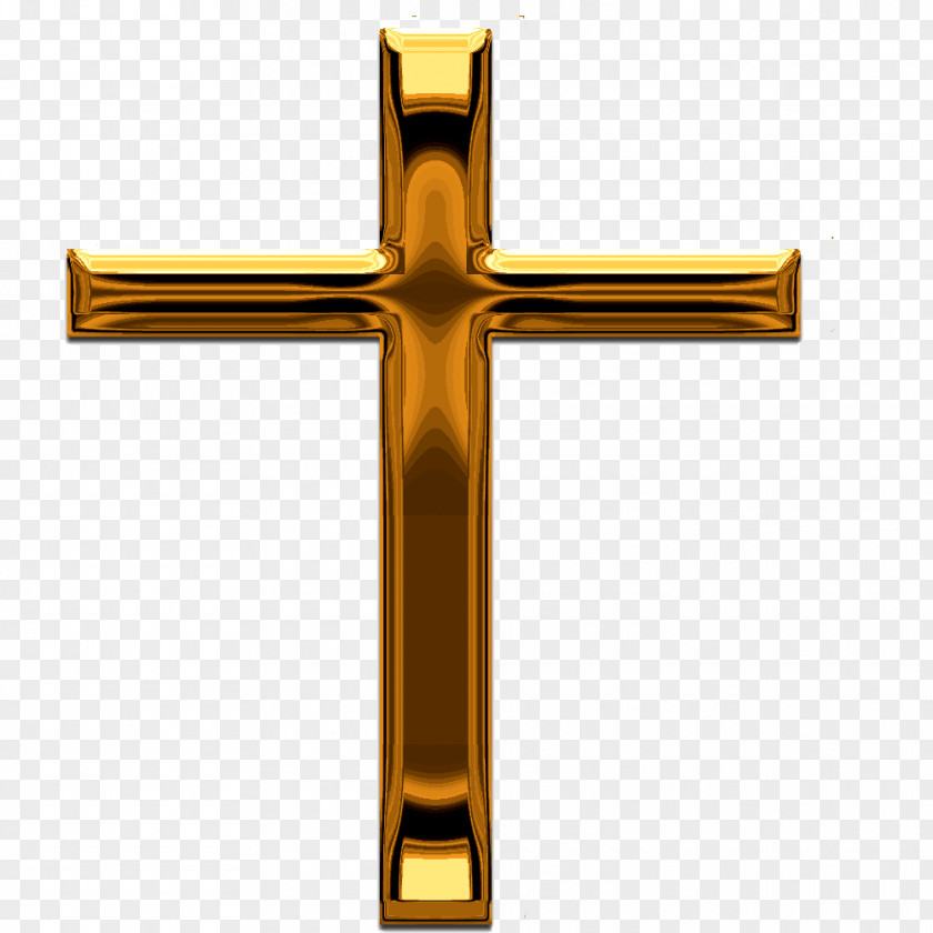 Christian Cross Gold Clip Art PNG