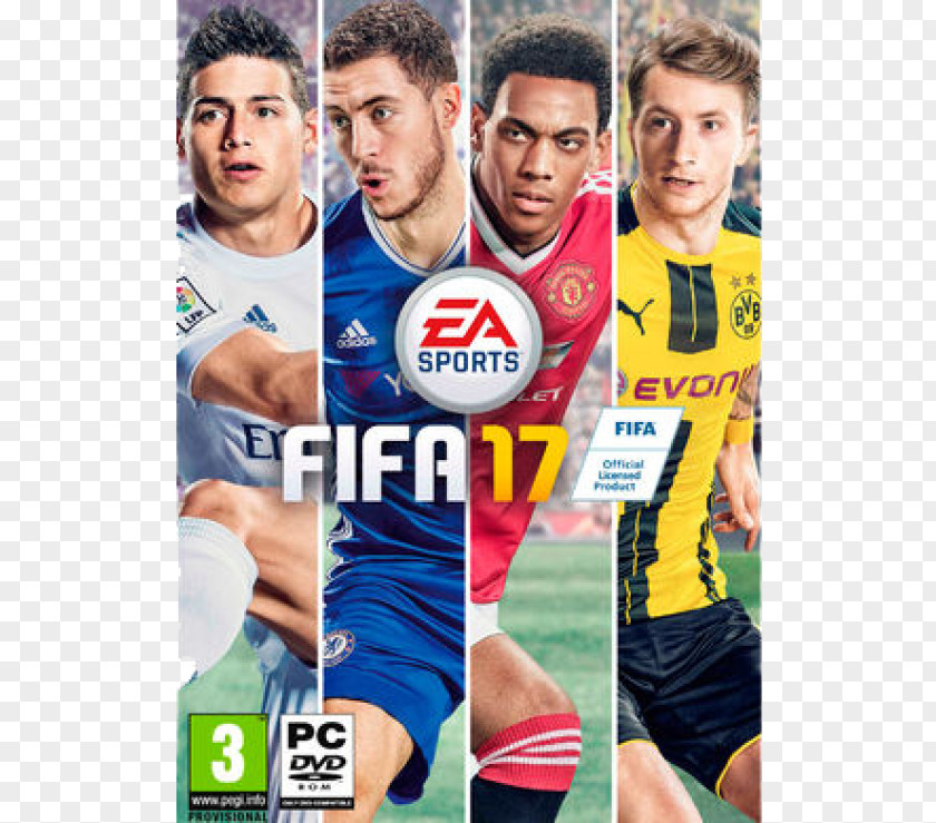 Electronic Arts FIFA 17 18 16 Xbox 360 Video Game PNG