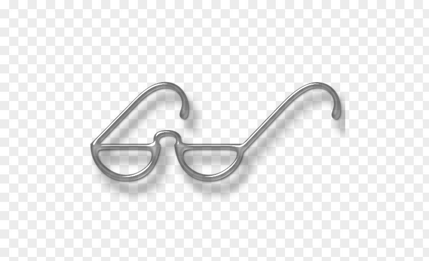 Glasses Goggles Body Jewellery Silver PNG