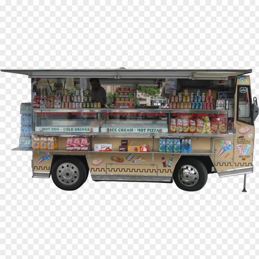 Hawker Street Food Vendor Truck PNG