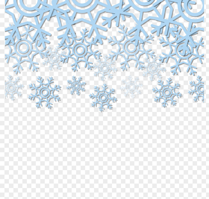 Snowflake Blue Decorative Background Vector Material PNG