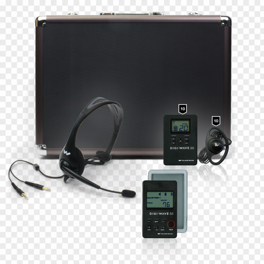 Alkaline Wave Wireless Intercom System Headset PNG