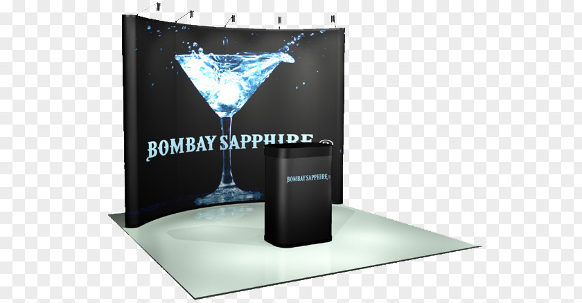 Curve Graphic Advertising Pop-up Ad Trade Show Display Brand Stand PNG