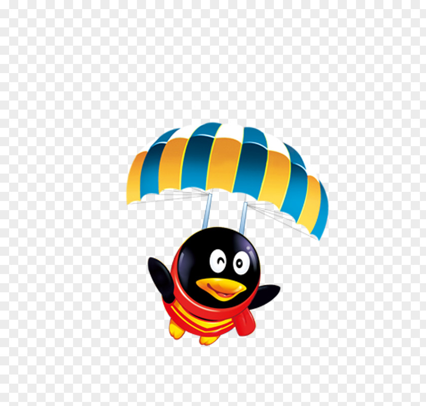 Parachute Penguin Icon PNG
