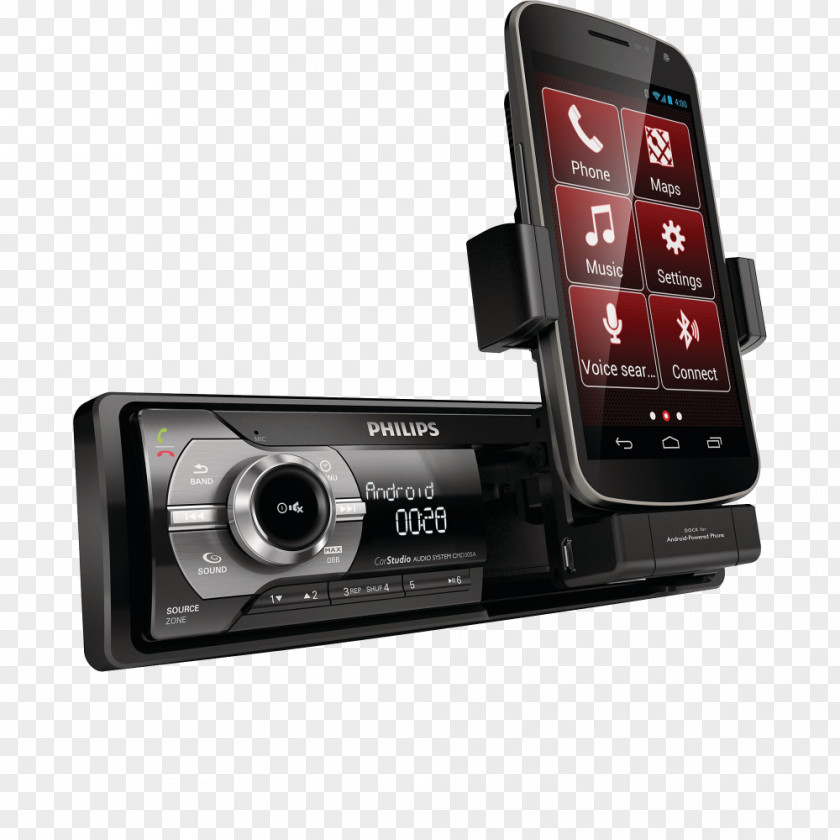 Car Philips CarStudio CMD305A Portable Media Player Vehicle Audio Android PNG