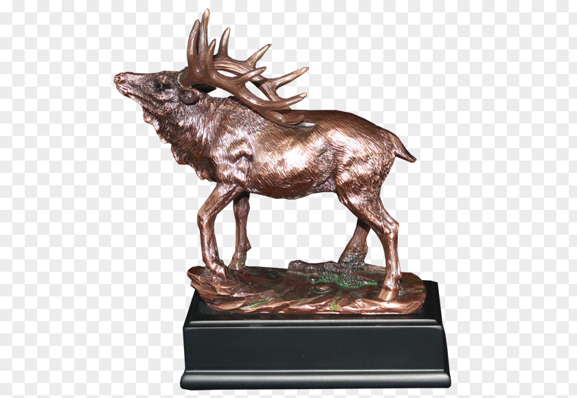 Bronze Trophy Sculpture Elk Statue Deer PNG