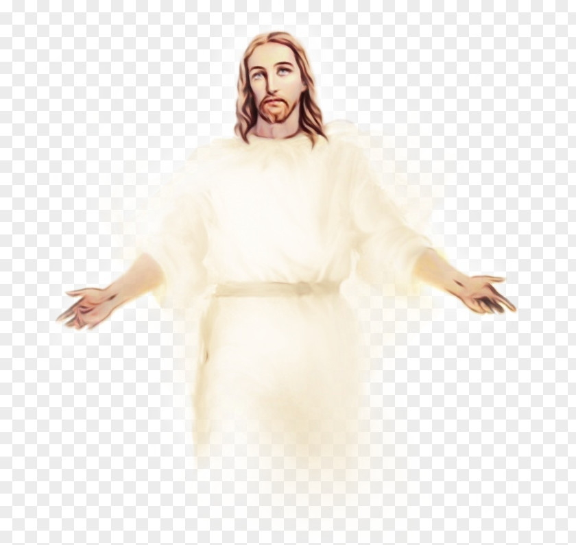 Gesture Costume White Beige PNG