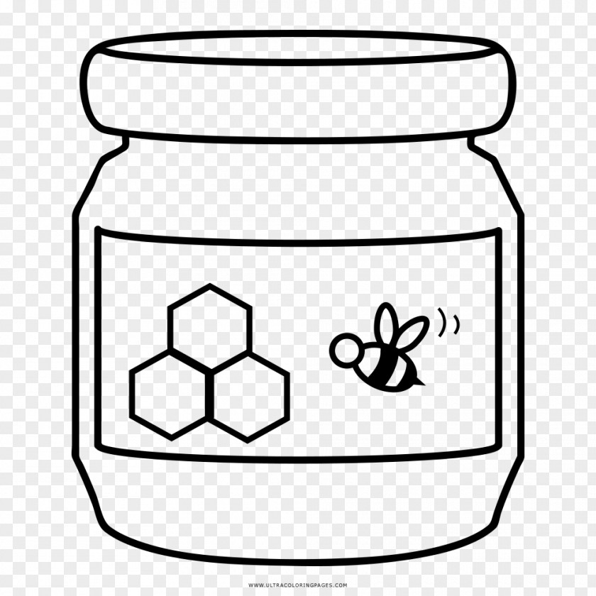 Honey Coloring Book Drawing Peanut Butter Jar PNG