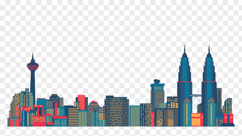 Kuala Lumpur City Tower Silhouette Skyline PNG